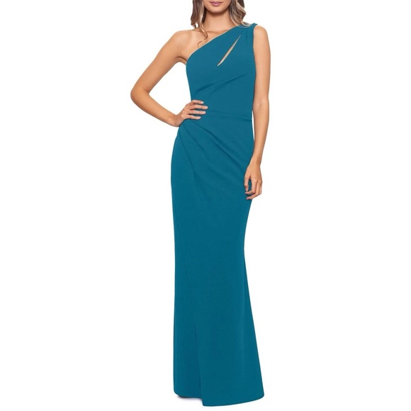 Aqua | Dresses | Aqua Cutout One Shoulder Gown Teal Green Size New Wtag Retail 258 | Poshmark Aqua | Dresses | Aqua Cutout One Shoulder Gown Teal Green Size New Wtag Retail 258 | Poshmark